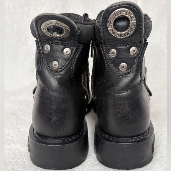 Harley-Davidson Brake Buckle Black Leather Motorcycle Boots - Picture 7 of 15